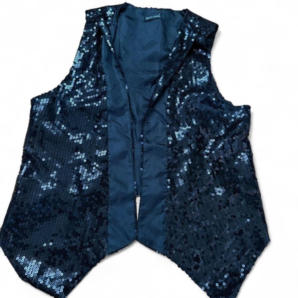 Y2K 2000s‎ Wet Seal Black sequin vest